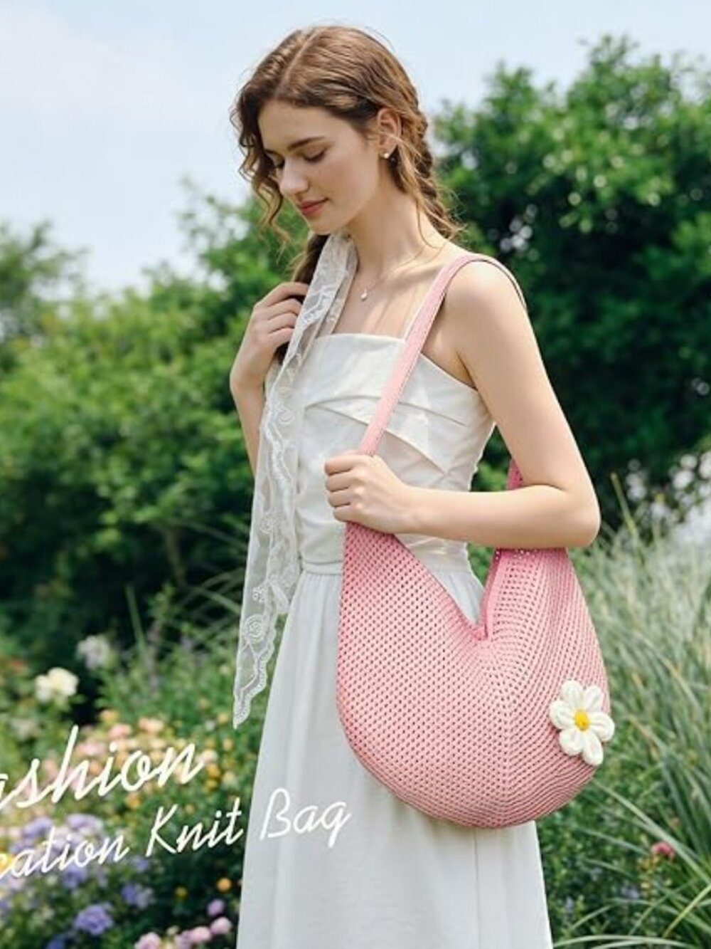 Summer Beach Tote Bag Purse Knit Bag Handbag Shoulder Bag New - Picture 3 of 5